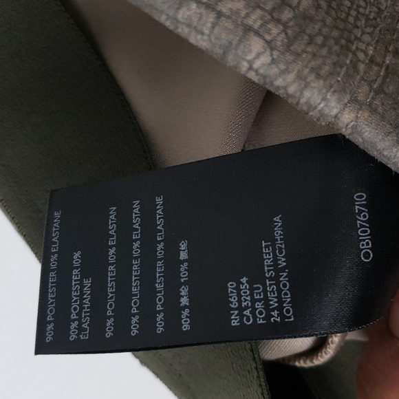 Anthropologie metallic green snake print women's pants size 26 - Picture 10 of 11